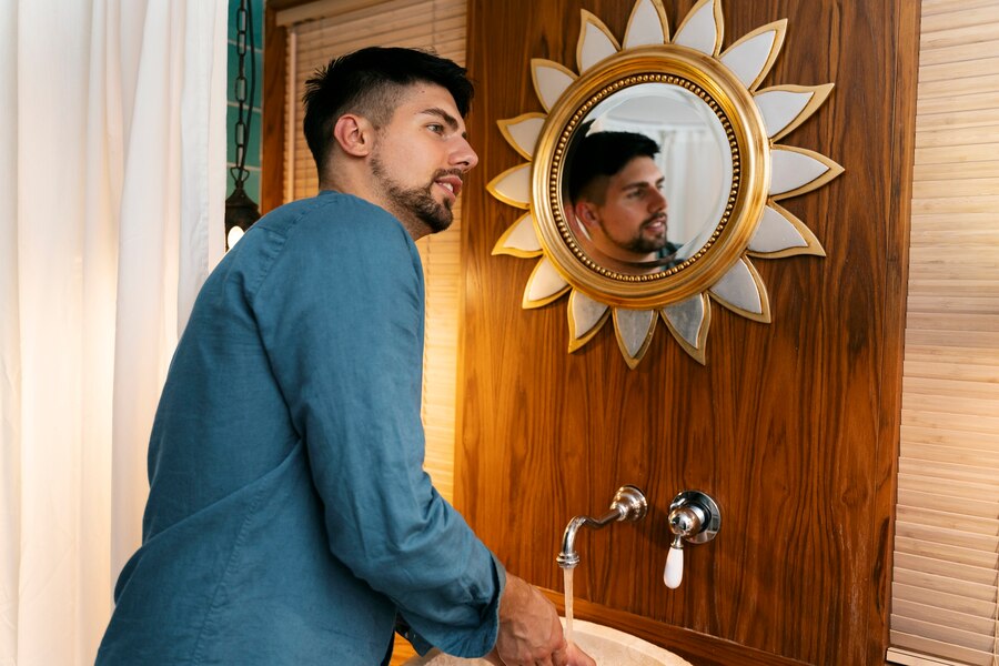 How to Decorate a Vintage Yellow Tile Bathroom